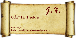Gáli Hedda névjegykártya